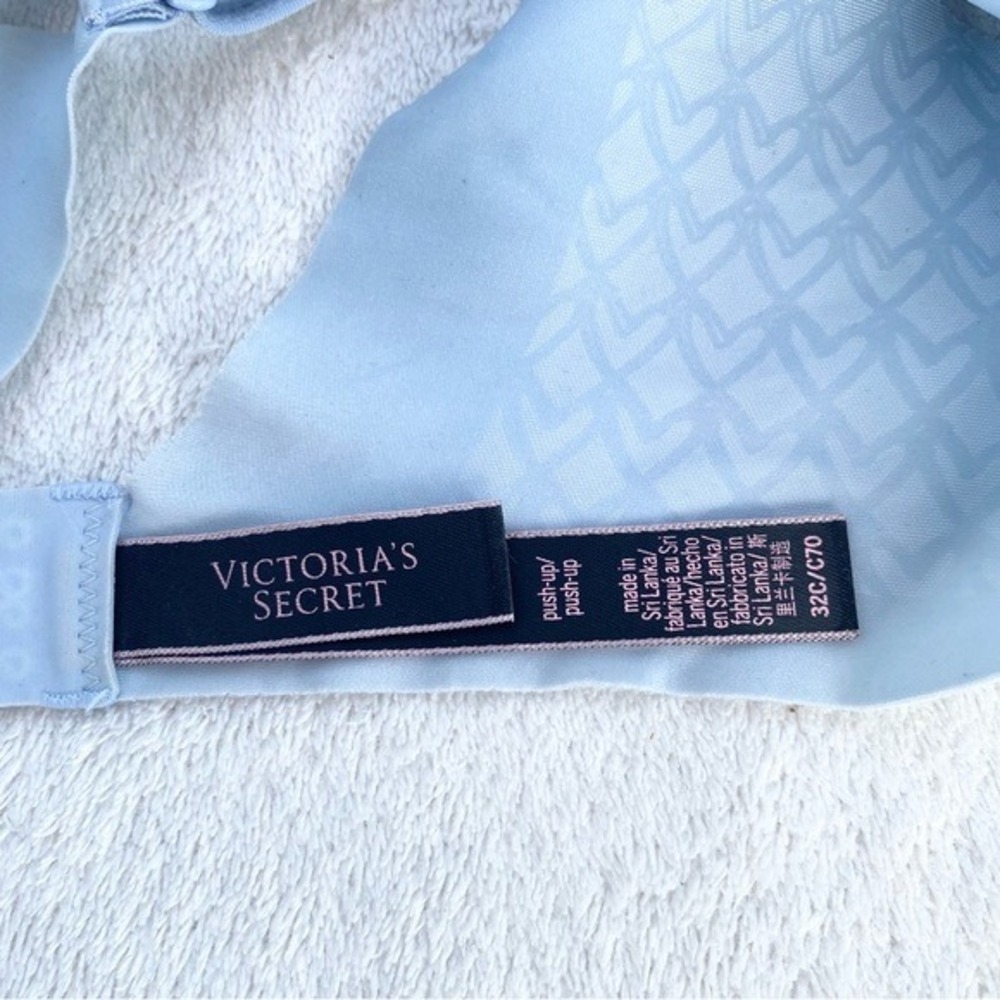 Victoria's Secret V-Hardware Push-Up Bra Women 32C Blue - Picture 3 of 7